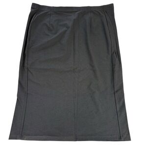 Eileen Fisher Gray Elastic Waist Stretch‎ Fabric Knee Length Pencil Skirt Large
